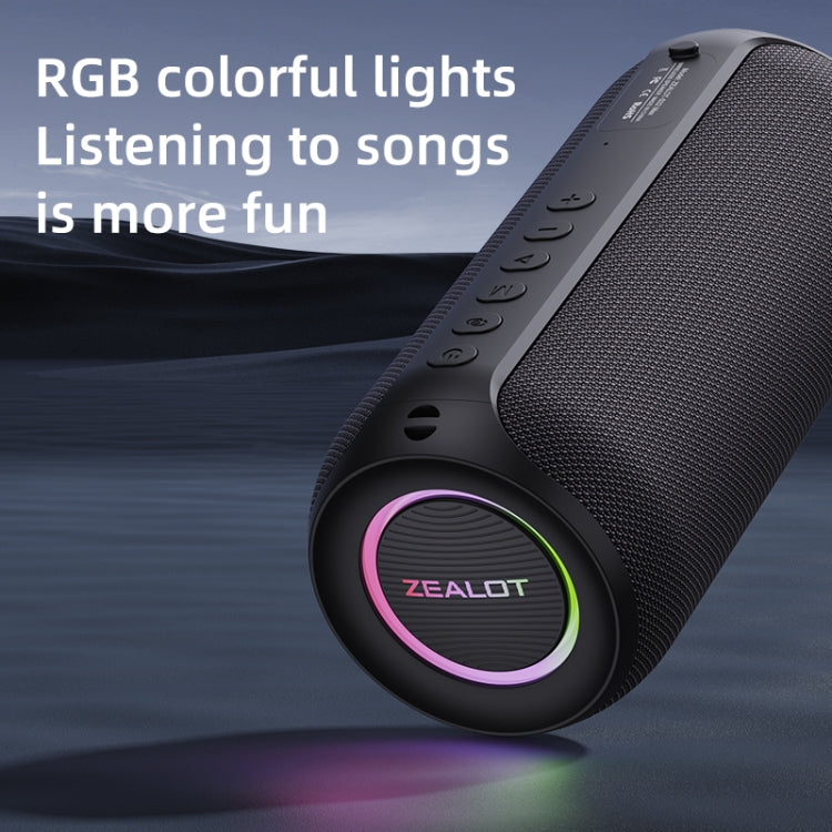 Zealot S32 Max 20W High Power Bluetooth Speaker with RGB Light(Grey) - Desktop Speaker by ZEALOT | Online Shopping South Africa | PMC Jewellery | Buy Now Pay Later Mobicred