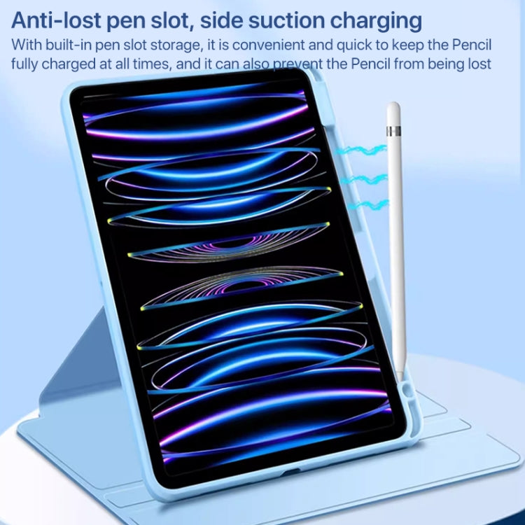 For iPad Air 11 2025 / 2024 Magnetic Split Leather Smart Tablet Case with Pen Slot(Sky Blue) - iPad Air 11 2025 / 2024 Cases by PMC TechLife | Online Shopping South Africa | PMC TechLife | Buy Now Pay Later Mobicred