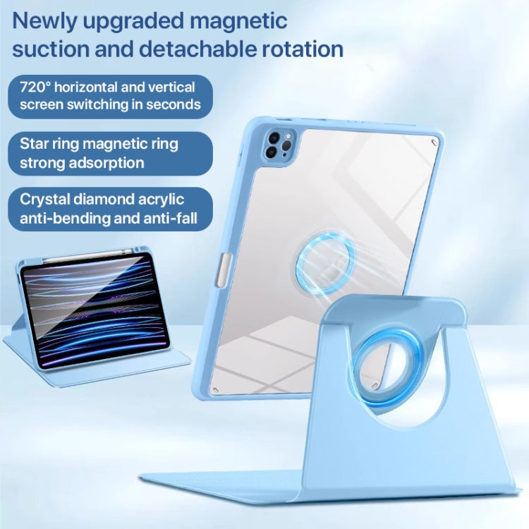 For iPad Air 13 2024 Magnetic Split Leather Smart Tablet Case with Pen Slot(Sky Blue) - iPad Air 13 2024 Cases by PMC TechLife | Online Shopping South Africa | PMC TechLife | Buy Now Pay Later Mobicred