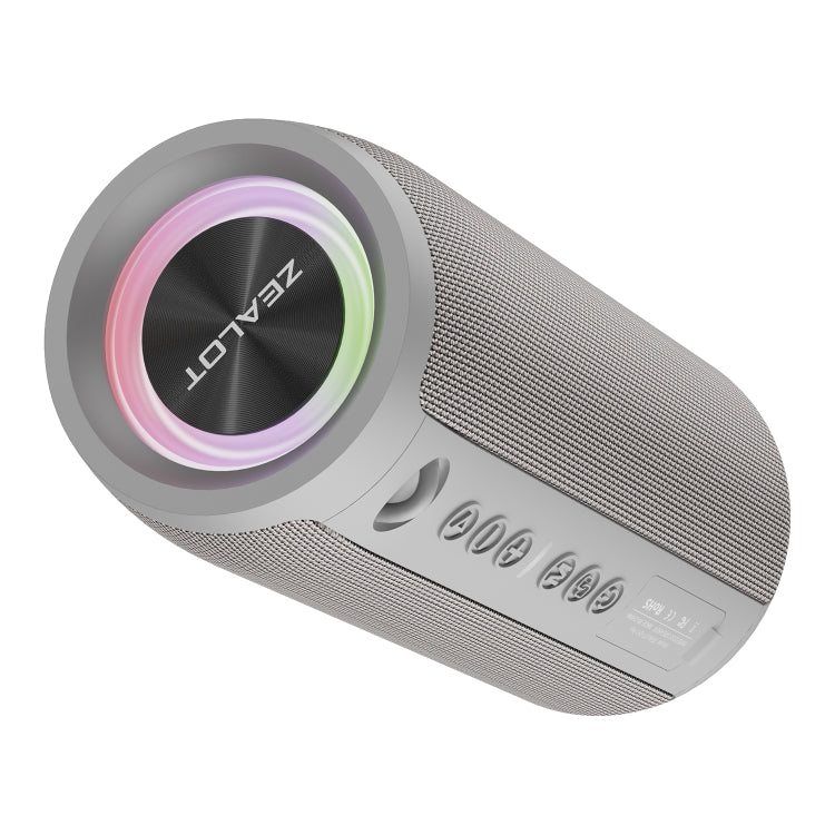 Zealot S51 Pro Shocking Bass Bluetooth Speaker with Colorful Light(Grey) - Desktop Speaker by ZEALOT | Online Shopping South Africa | PMC Jewellery | Buy Now Pay Later Mobicred