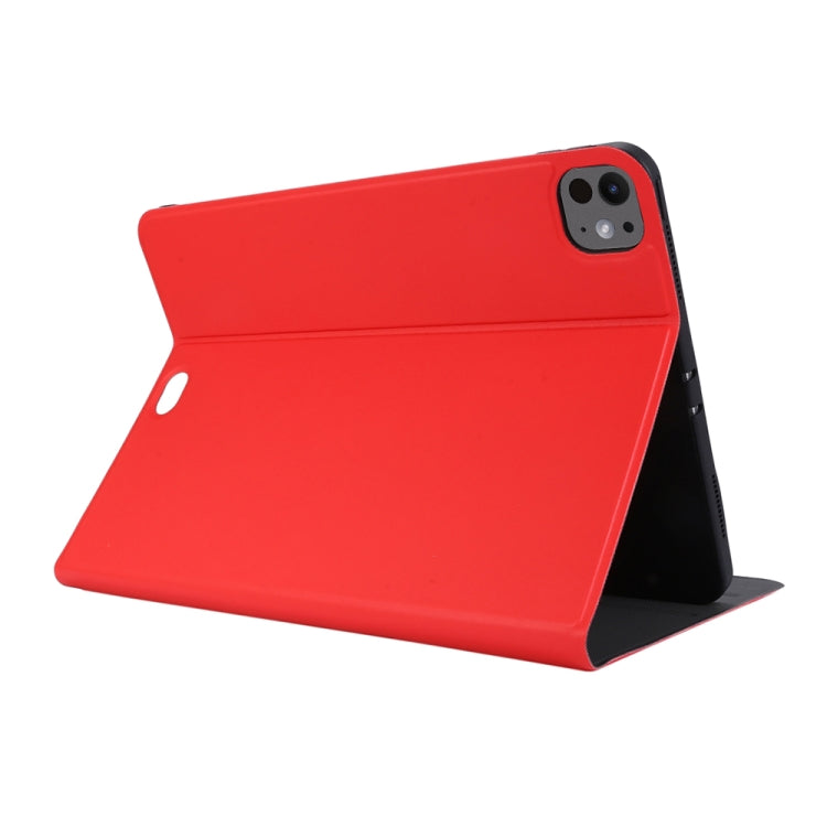 For iPad Pro 13 2024 Stretch Voltage Plain Leather Smart Tablet Case(Red) - iPad Pro 13 2024 Cases by PMC TechLife | Online Shopping South Africa | PMC TechLife | Buy Now Pay Later Mobicred