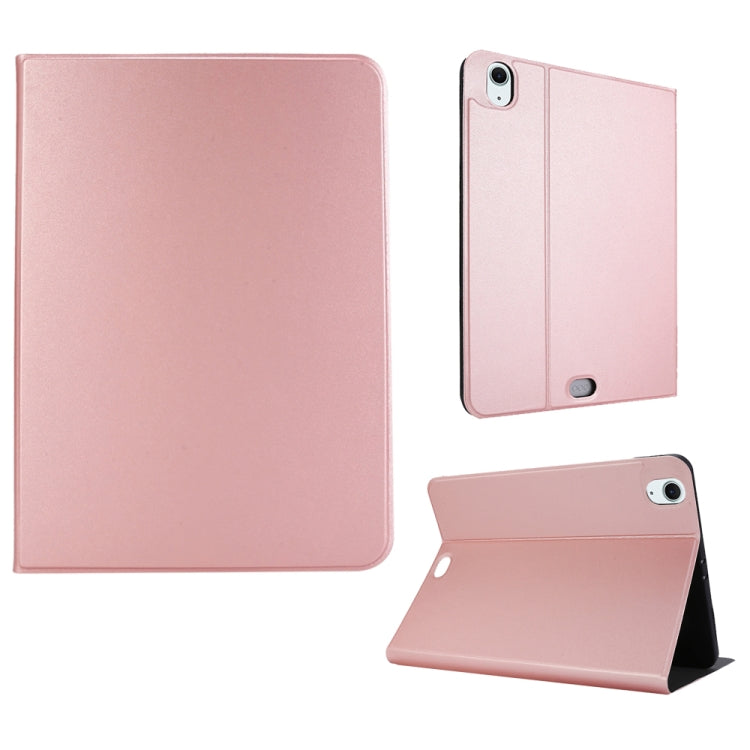 For iPad Air 11 2025 / 2024 Stretch Voltage Plain Leather Smart Tablet Case(Rose Gold) - iPad Air 11 2025 / 2024 Cases by PMC Jewellery | Online Shopping South Africa | PMC Jewellery | Buy Now Pay Later Mobicred