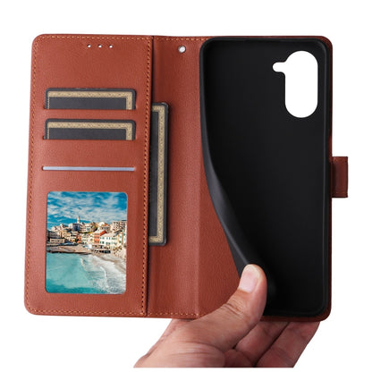 For Realme C33 Multifunctional Horizontal Flip Leather Phone Case with Three Card Slot(Brown) - Realme Cases by PMC Jewellery | Online Shopping South Africa | PMC Jewellery | Buy Now Pay Later Mobicred