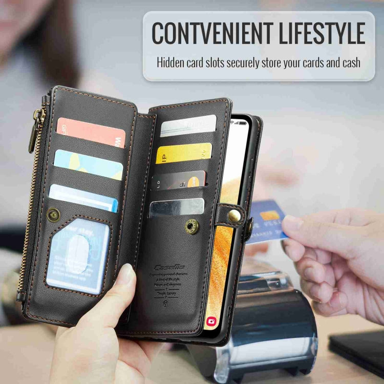 For Samsung Galaxy A33 5G CaseMe C36 Card Slots Zipper Wallet RFID Anti-theft Leather Phone Case(Black) - Galaxy Phone Cases by CaseMe | Online Shopping South Africa | PMC Jewellery | Buy Now Pay Later Mobicred