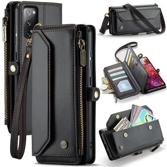 For Samsung Galaxy S20 FE CaseMe C36 Card Slots Zipper Wallet RFID Anti-theft Leather Phone Case(Black) - Galaxy S20 FE Cases by CaseMe | Online Shopping South Africa | PMC Jewellery | Buy Now Pay Later Mobicred