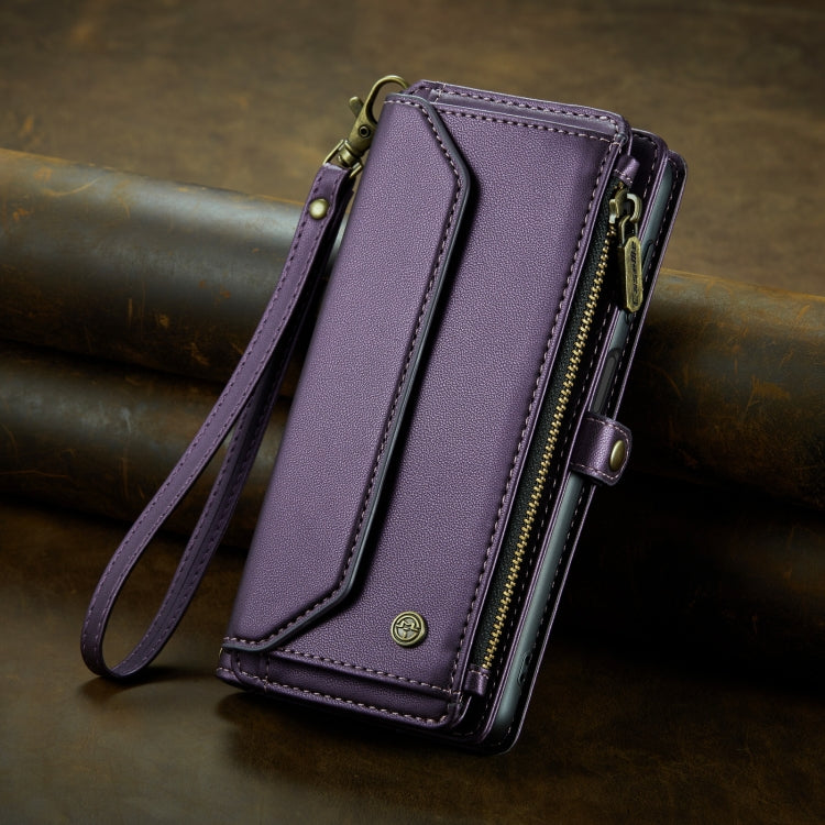 For Samsung Galaxy S23 FE 5G CaseMe C36 Card Slots Zipper Wallet RFID Anti-theft Leather Phone Case(Purple) - Galaxy S23 FE 5G Cases by CaseMe | Online Shopping South Africa | PMC Jewellery | Buy Now Pay Later Mobicred