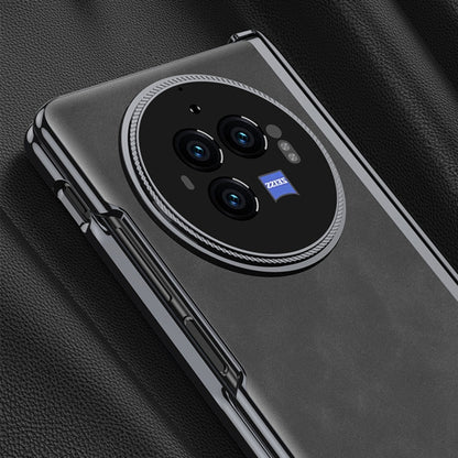 For vivo X Fold3 Pro GKK Integrated Magnetic Fold Hinge Leather Shockproof Phone Case(Matte Black) - vivo Cases by GKK | Online Shopping South Africa | PMC Jewellery | Buy Now Pay Later Mobicred