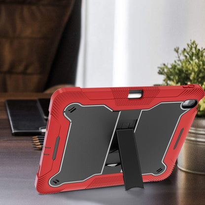 For iPad Air 13 2024 Shockproof Silicone Hybrid PC Tablet Case with Holder(Black + Red) - iPad Air 13 2025 / 2024 Cases by PMC Jewellery | Online Shopping South Africa | PMC Jewellery | Buy Now Pay Later Mobicred