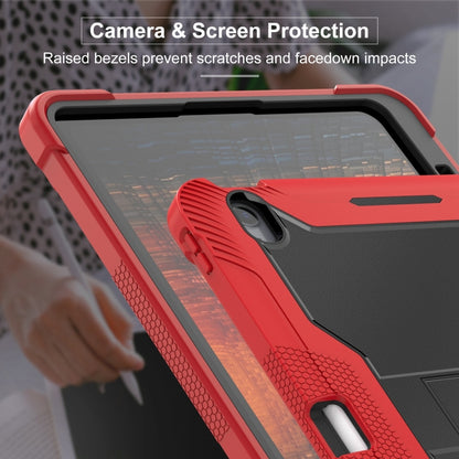 For iPad Air 13 2024 Shockproof Silicone Hybrid PC Tablet Case with Holder(Black + Red) - iPad Air 13 2025 / 2024 Cases by PMC Jewellery | Online Shopping South Africa | PMC Jewellery | Buy Now Pay Later Mobicred