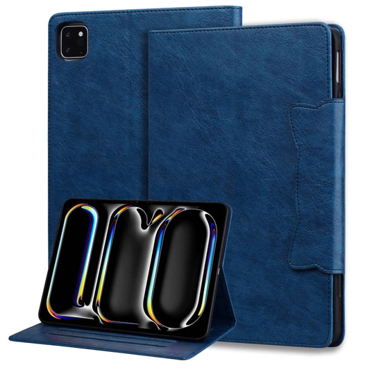 For iPad Pro 13 2024 Cat Buckle Leather Smart Tablet Case(Royal Blue) - iPad Pro 13 2024 Cases by PMC Jewellery | Online Shopping South Africa | PMC Jewellery | Buy Now Pay Later Mobicred
