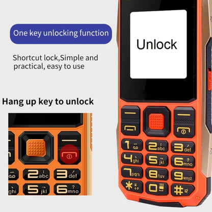 K1+ 4G Elder Rugged Phone, 2.6 inch, 1500mAh Battery, LED Flashlight, Network: 4G, Dual SIM, SOS, Plug:EU Plug(Orange) - Others by PMC Jewellery | Online Shopping South Africa | PMC Jewellery | Buy Now Pay Later Mobicred