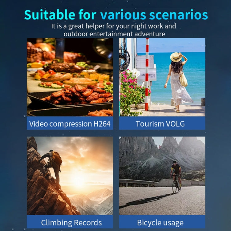 D7 1080P Head-mounted Lighting Camera LED Motion Sensor Video Recording Lighting Camera - Video Cameras by PMC TechLife | Online Shopping South Africa | PMC TechLife | Buy Now Pay Later Mobicred