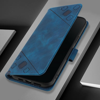 For Blackview A52 Skin Feel Embossed Leather Phone Case(Blue) - More Brand by PMC Jewellery | Online Shopping South Africa | PMC Jewellery | Buy Now Pay Later Mobicred