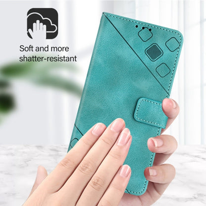 For Blackview Color 8 Skin Feel Embossed Leather Phone Case(Green) - More Brand by PMC Jewellery | Online Shopping South Africa | PMC Jewellery | Buy Now Pay Later Mobicred