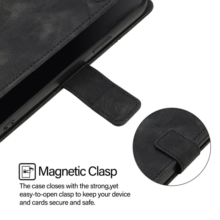 For Blackview Wave 6C Skin Feel Embossed Leather Phone Case(Black) - free shipping - PMC TechLife - Order now!