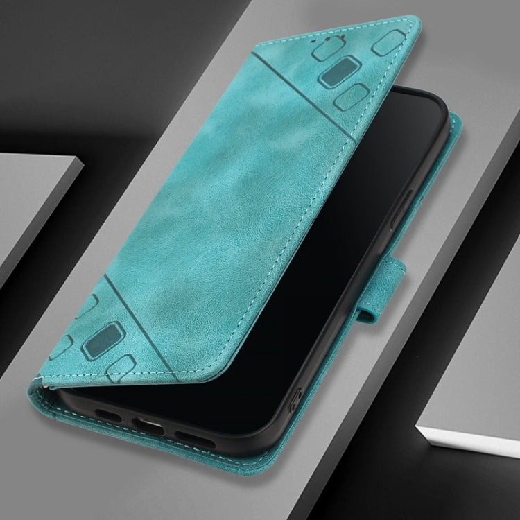 For Blackview Wave 6C Skin Feel Embossed Leather Phone Case(Green) - More Brand by PMC Jewellery | Online Shopping South Africa | PMC Jewellery | Buy Now Pay Later Mobicred
