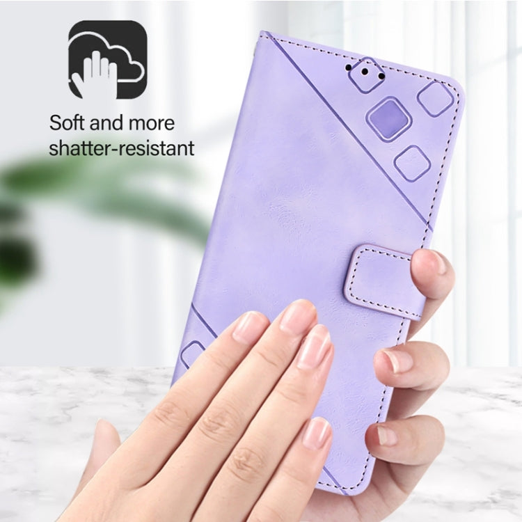 For Blackview Wave 6C Skin Feel Embossed Leather Phone Case(Light Purple) - More Brand by PMC TechLife | Online Shopping South Africa | PMC TechLife | Buy Now Pay Later Mobicred