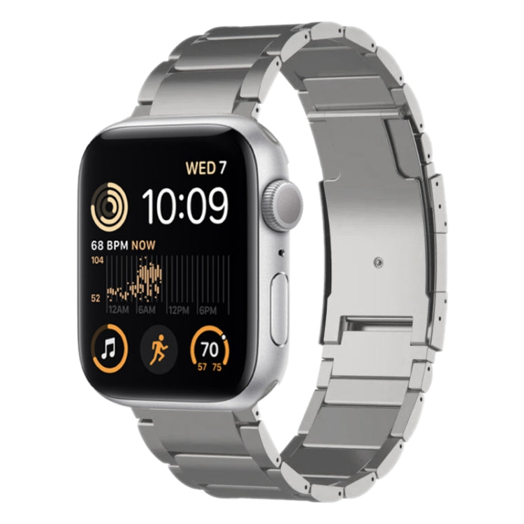 For Apple Watch SE 2022 44mm Titanium Metal Watch Band(Silver) - free shipping - PMC TechLife - Order now!