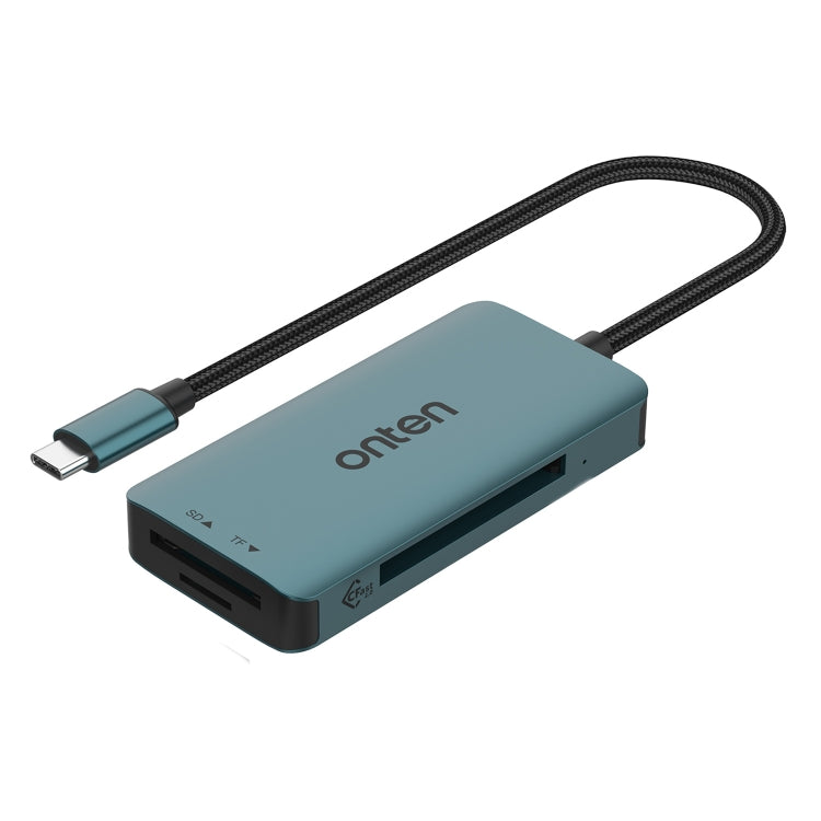 Onten C15 3 in 1 USB-C / Type-C to CFast 2.0 & SD & TF Card Reader(Pine Green) - Card Reader by Onten | Online Shopping South Africa | PMC Jewellery | Buy Now Pay Later Mobicred