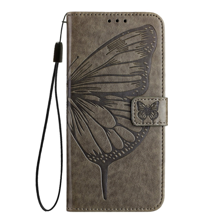 For Blackview A53 Embossed Butterfly Leather Phone Case(Grey) - More Brand by PMC TechLife | Online Shopping South Africa | PMC TechLife | Buy Now Pay Later Mobicred