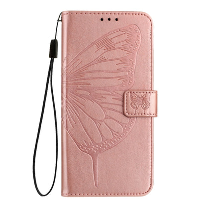 For Blackview A53 Embossed Butterfly Leather Phone Case(Rose Gold) - More Brand by PMC Jewellery | Online Shopping South Africa | PMC Jewellery | Buy Now Pay Later Mobicred