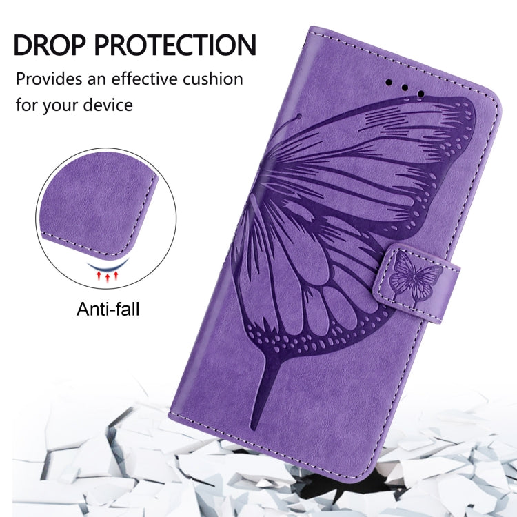 For Ulefone Note 14 Embossed Butterfly Leather Phone Case(Purple) - Ulefone Cases by PMC Jewellery | Online Shopping South Africa | PMC Jewellery | Buy Now Pay Later Mobicred