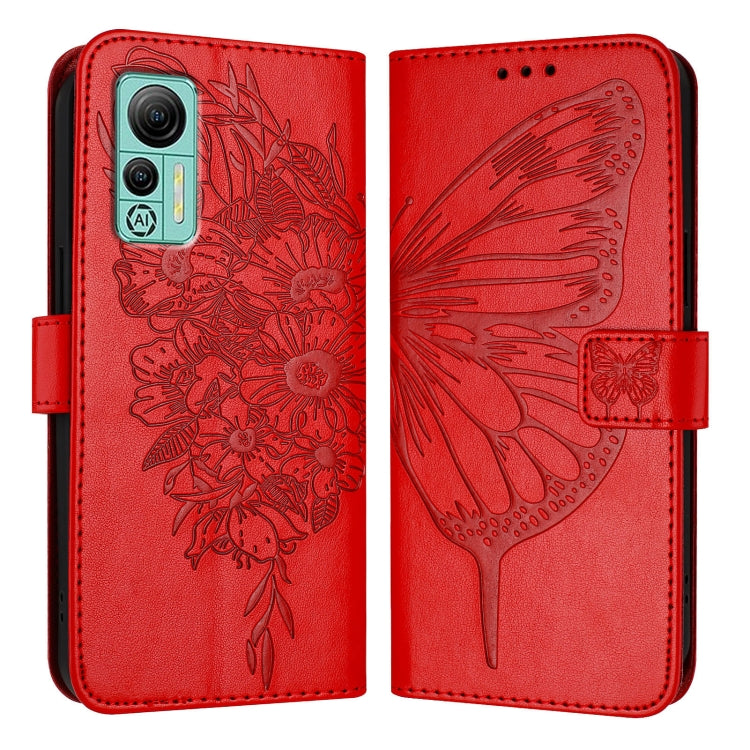 For Ulefone Note 14 Embossed Butterfly Leather Phone Case(Red) - free shipping - PMC Jewellery - Order now!