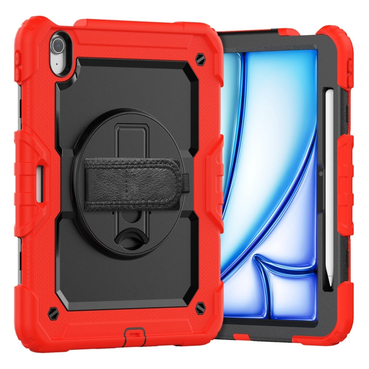 For iPad Air 11 2024 Silicone Hybrid PC Tablet Case with Shoulder Strap(Red) - iPad Air 11 2024 Cases by PMC Jewellery | Online Shopping South Africa | PMC Jewellery | Buy Now Pay Later Mobicred