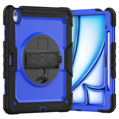 For iPad Air 13 2025 / 2024 Silicone Hybrid PC Tablet Case with Shoulder Strap(Dark Blue + Black) - iPad Air 13 2025 / 2024 Cases by PMC Jewellery | Online Shopping South Africa | PMC Jewellery | Buy Now Pay Later Mobicred