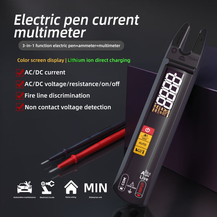 BSIDE U0 AC / DC Clamp Meter Electric Pen Current Digital Multimeter - Digital Multimeter by BSIDE | Online Shopping South Africa | PMC TechLife | Buy Now Pay Later Mobicred
