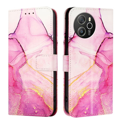 For Blackview Shark 8 PT003 Marble Pattern Flip Leather Phone Case(Pink Purple Gold) - More Brand by PMC Jewellery | Online Shopping South Africa | PMC Jewellery | Buy Now Pay Later Mobicred