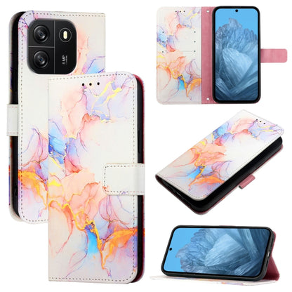 For Blackview Wave 6C PT003 Marble Pattern Flip Leather Phone Case(Galaxy Marble White) - More Brand by PMC Jewellery | Online Shopping South Africa | PMC Jewellery | Buy Now Pay Later Mobicred