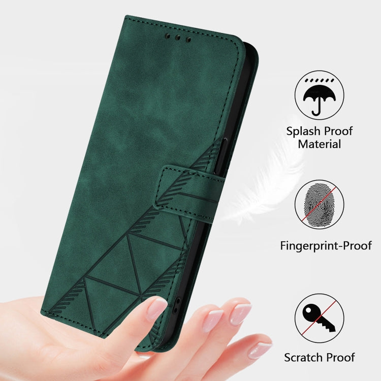 For Blackview A52 Crossbody 3D Embossed Flip Leather Phone Case(Green) - More Brand by PMC TechLife | Online Shopping South Africa | PMC TechLife | Buy Now Pay Later Mobicred