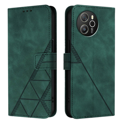 For Blackview Shark 8 Crossbody 3D Embossed Flip Leather Phone Case(Green) - More Brand by PMC Jewellery | Online Shopping South Africa | PMC Jewellery | Buy Now Pay Later Mobicred