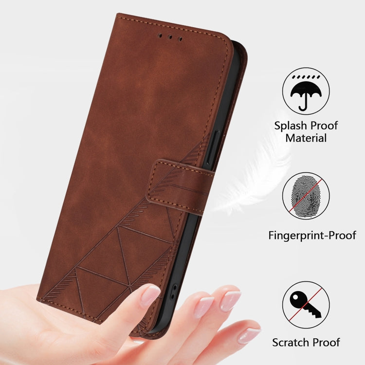 For Blackview Shark 8 Crossbody 3D Embossed Flip Leather Phone Case(Brown) - More Brand by PMC Jewellery | Online Shopping South Africa | PMC Jewellery | Buy Now Pay Later Mobicred