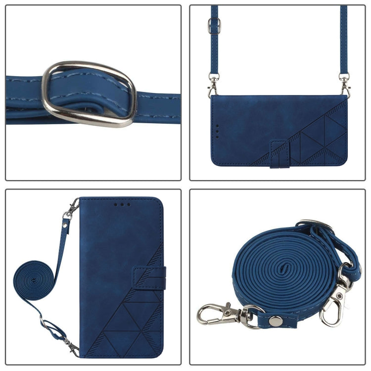For Blackview Wave 6C Crossbody 3D Embossed Flip Leather Phone Case(Blue) - More Brand by PMC Jewellery | Online Shopping South Africa | PMC Jewellery | Buy Now Pay Later Mobicred