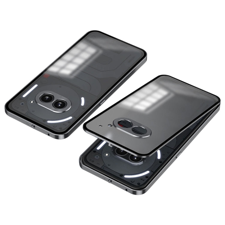 For Nothing Phone 2a Snap Buckle Metal Frame Frosted Phone Case(Grey) - More Brand by PMC TechLife | Online Shopping South Africa | PMC TechLife | Buy Now Pay Later Mobicred