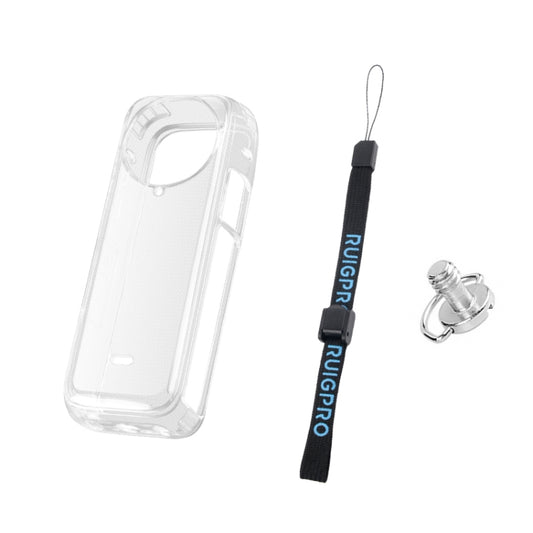 For Insta360 X4 Clear 1.5mm Soft TPU Protective Case With Hand Strap(Transperant) - Case & Bags by PMC Jewellery | Online Shopping South Africa | PMC Jewellery | Buy Now Pay Later Mobicred