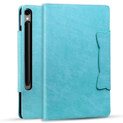 For Samsung Galaxy Tab S9+ / S8+ / S7+ Cat Buckle Leather Smart Tablet Case(Sky Blue) - Galaxy Tab S9+ Cases by PMC Jewellery | Online Shopping South Africa | PMC Jewellery | Buy Now Pay Later Mobicred