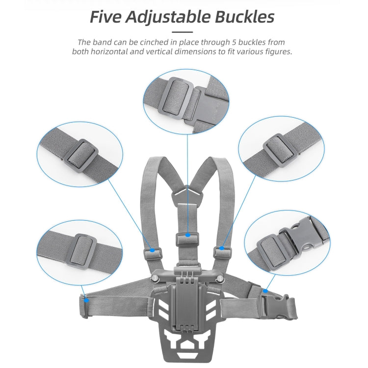 For DJI RC 2 / 1 Sunnylife Remote Control Waist Support Bracket Chest Strap(Grey) - Holder Series by Sunnylife | Online Shopping South Africa | PMC TechLife | Buy Now Pay Later Mobicred
