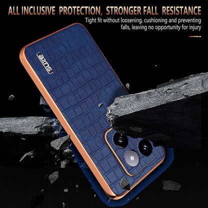 For Xiaomi 14 Pro AZNS Electroplated Frame Crocodile Texture Full Coverage Phone Case(Green) - 14 Pro Cases by AZNS | Online Shopping South Africa | PMC Jewellery | Buy Now Pay Later Mobicred