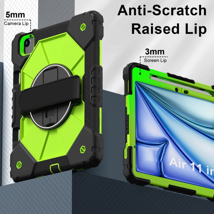 For iPad Air 11 2024 Contrast Color Robot Silicone Hybrid PC Tablet Case(Black Yellow Green) - iPad Air 11 2024 Cases by PMC Jewellery | Online Shopping South Africa | PMC Jewellery | Buy Now Pay Later Mobicred