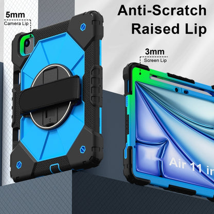 For iPad Air 11 2024 Contrast Color Robot Silicone Hybrid PC Tablet Case(Black Blue) - iPad Air 11 2024 Cases by PMC Jewellery | Online Shopping South Africa | PMC Jewellery | Buy Now Pay Later Mobicred