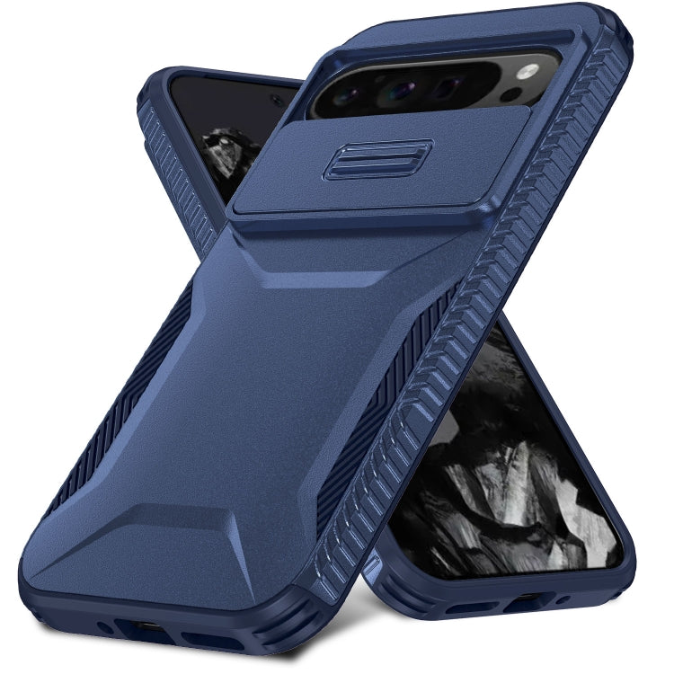 For Google Pixel 9 Pro XL Sliding Camshield Phone Case(Blue) - Google Cases by PMC Jewellery | Online Shopping South Africa | PMC Jewellery | Buy Now Pay Later Mobicred