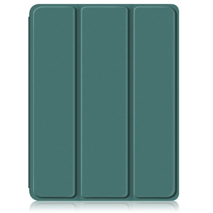 For iPad Air 11 2024 / Pro 11 2022 Acrylic 3-Fold Smart Leather Tablet Case(Deep Green) - iPad Air 11 2025 / 2024 Cases by PMC Jewellery | Online Shopping South Africa | PMC Jewellery | Buy Now Pay Later Mobicred