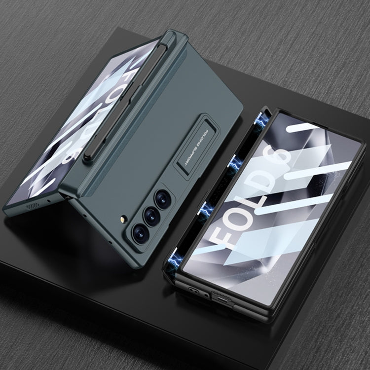 For Samsung Galaxy Z Fold6 GKK Integrated Full Coverage Magnetic Fold Phone Case with Pen Slot, Not Included Pen(Silver) - Galaxy Z Fold6 5G Cases by GKK | Online Shopping South Africa | PMC Jewellery | Buy Now Pay Later Mobicred