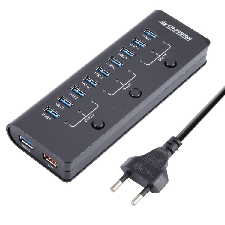 ORICO CRU3-H9C1 10 Port USB3.0 12V 4A HUB Power Adapter, Plug:EU Plug - Power Supply by ORICO | Online Shopping South Africa | PMC Jewellery | Buy Now Pay Later Mobicred