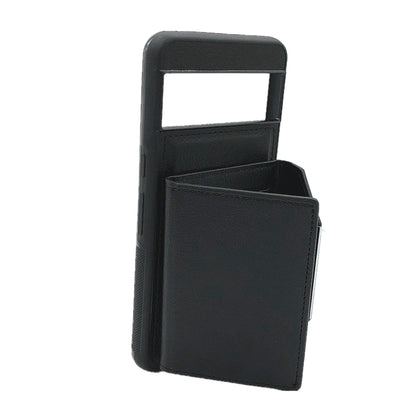 For Google Pixel 9 / 9 Pro Solid Color Metal Buckle Card Slots Bag Phone Case(Black) - Google Cases by PMC Jewellery | Online Shopping South Africa | PMC Jewellery | Buy Now Pay Later Mobicred