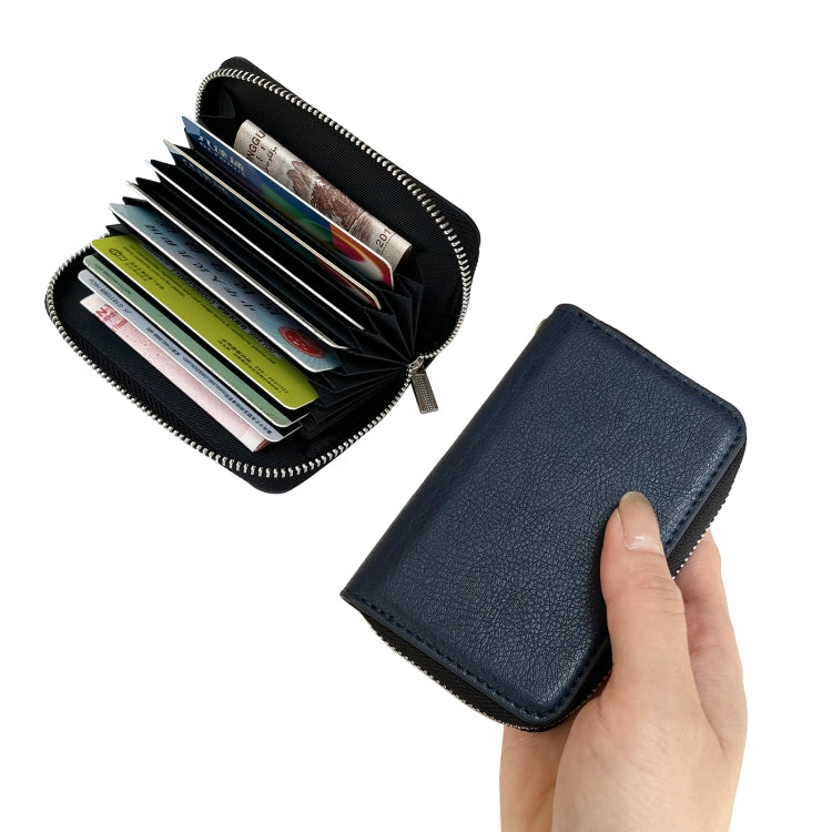 For Google Pixel 8 Solid Color Zipper 11-Card Slots Bag Phone Case with Lanyard(Blue) - free shipping - PMC TechLife - Order now!