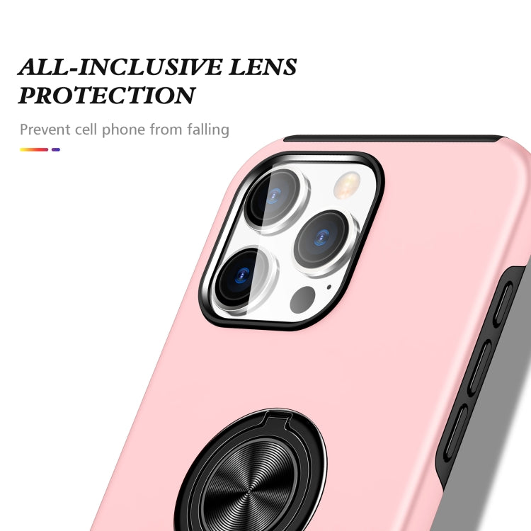 For iPhone 16 Magnetic Ring Holder Phone Case(Rose Gold) - iPhone 16 Cases by PMC Jewellery | Online Shopping South Africa | PMC Jewellery | Buy Now Pay Later Mobicred